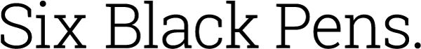 Six Black Pens logo